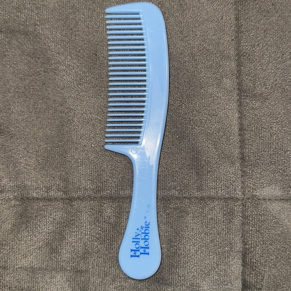 Vintage Holly Hobbie Light Blue Plastic‎ Hair Comb 6" USA